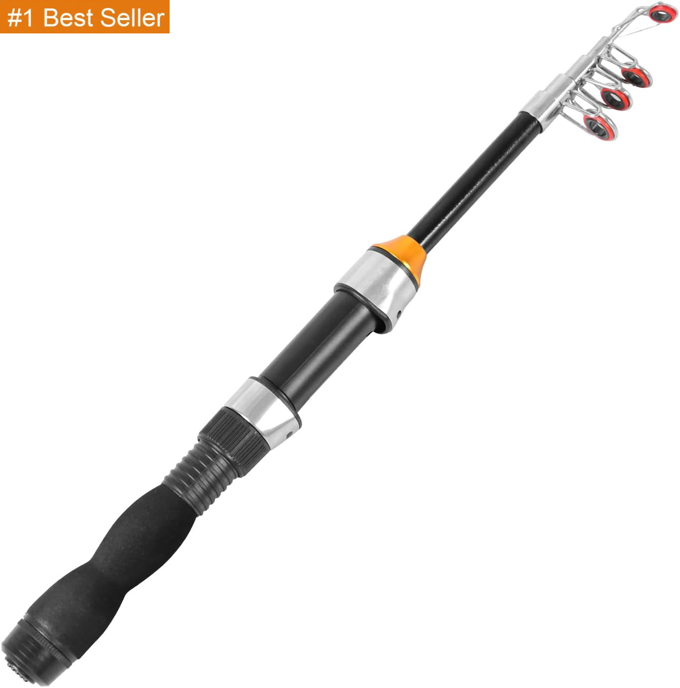 Telescopic Collapsible Extendable Fishing Rod for Saltwater and Freshwater, Ligh
