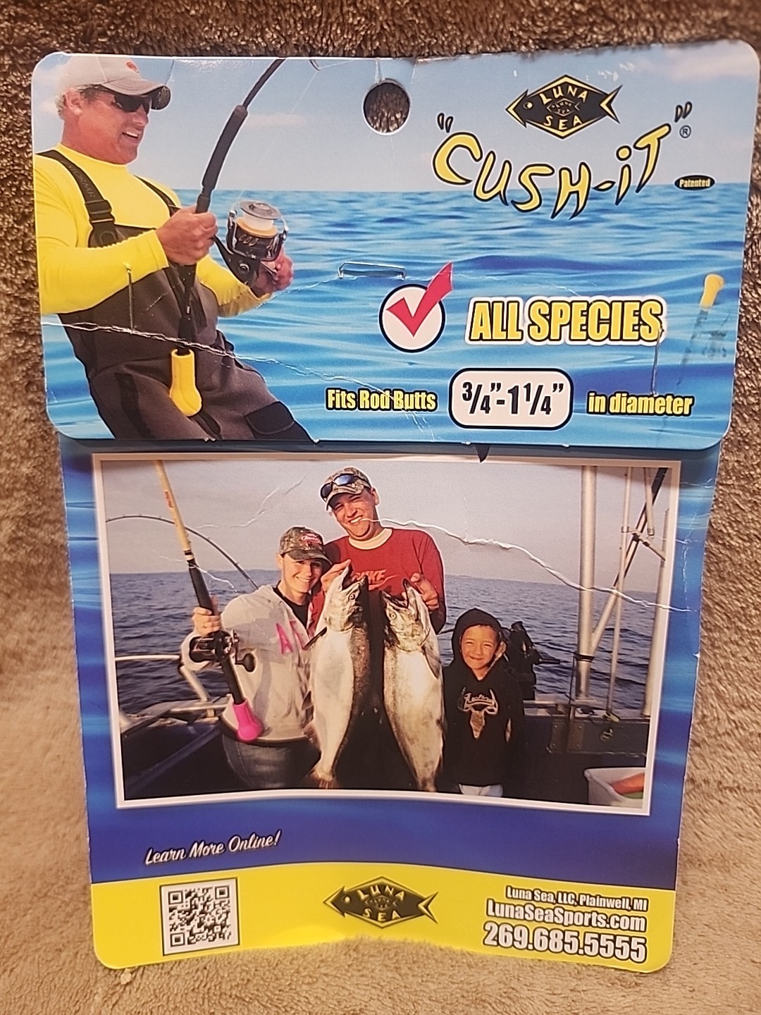 Marine-Grade Cush-It Rod Butt Cushion: Maximum Comfort & Buoyancy for Fishing