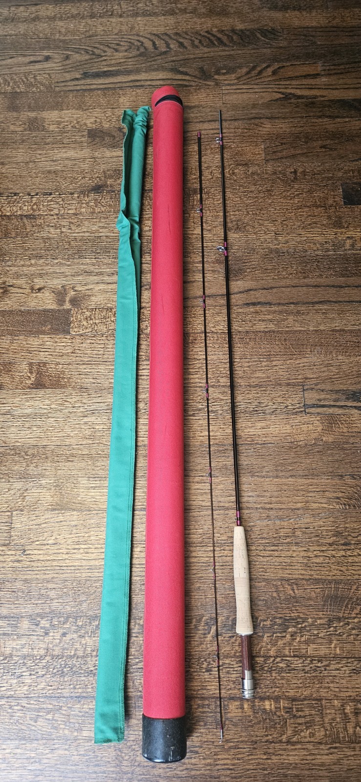 8 ft 3wt 2-Piece Fly Fishing Rod Graphite Cork Handle Mod Fast + Tube Sock