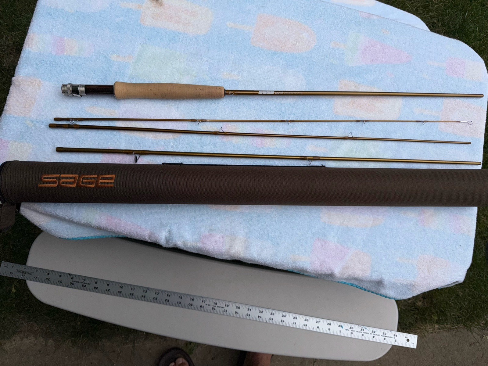 Sage Launch 690-4 Fly Fishing Rod. 9’ 6 Wt. W/ Tube.