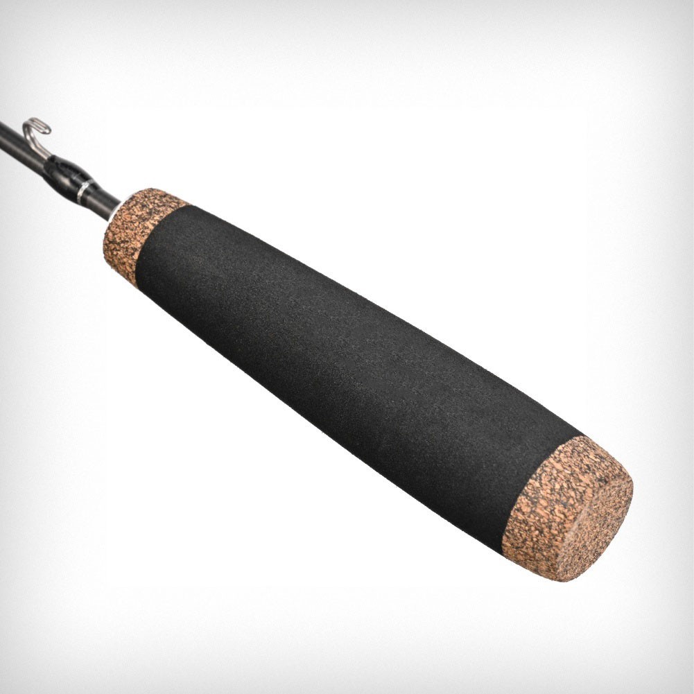 for 2 Section Telescopic Ice Fishing Rod Carbon Fiber 50cm With Wooden Grip