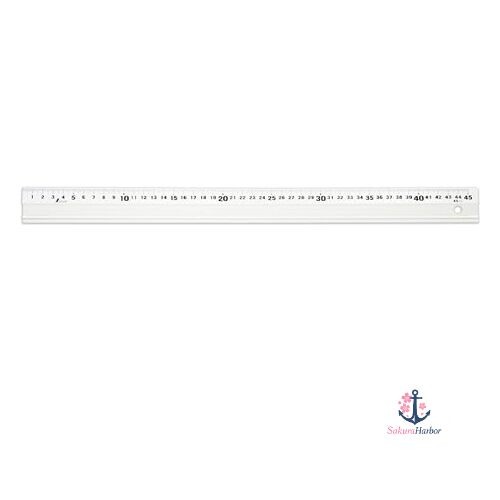 NEW Shinwa Sokutei Aluminum Straight Ruler Alsuke 45cm White 65426