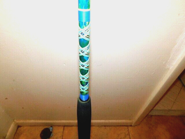 CUSTOM SPINNING ROD MAHI BLUE GREEN YELLOW MARBLE 20-40 LB 7′ NEW
