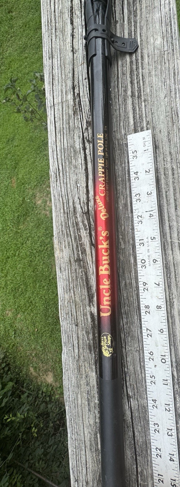 BASS PRO SHOPS UNCLE BUCKS DELUXE CRAPPIE POLE-16’Long 5 Section Retractable NEW