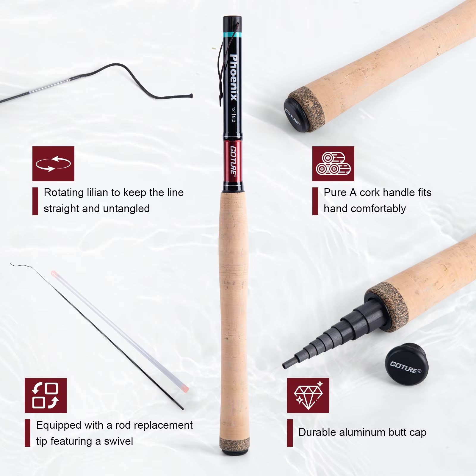 Full Fly Dapping Tenkara Fishing Rod Kit Outfit Freshwater River Lake Pond