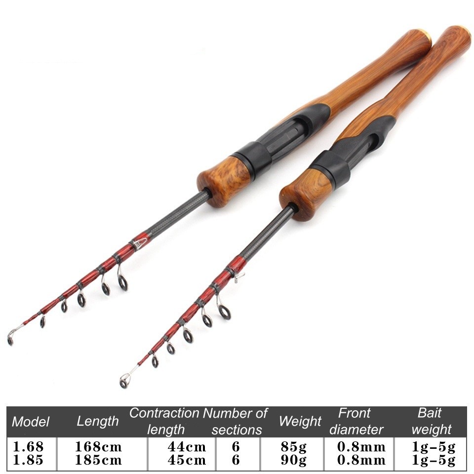 1x Ultralight UL tonality Fishing Rod High Carbon Fiber Spinning Casting Pole