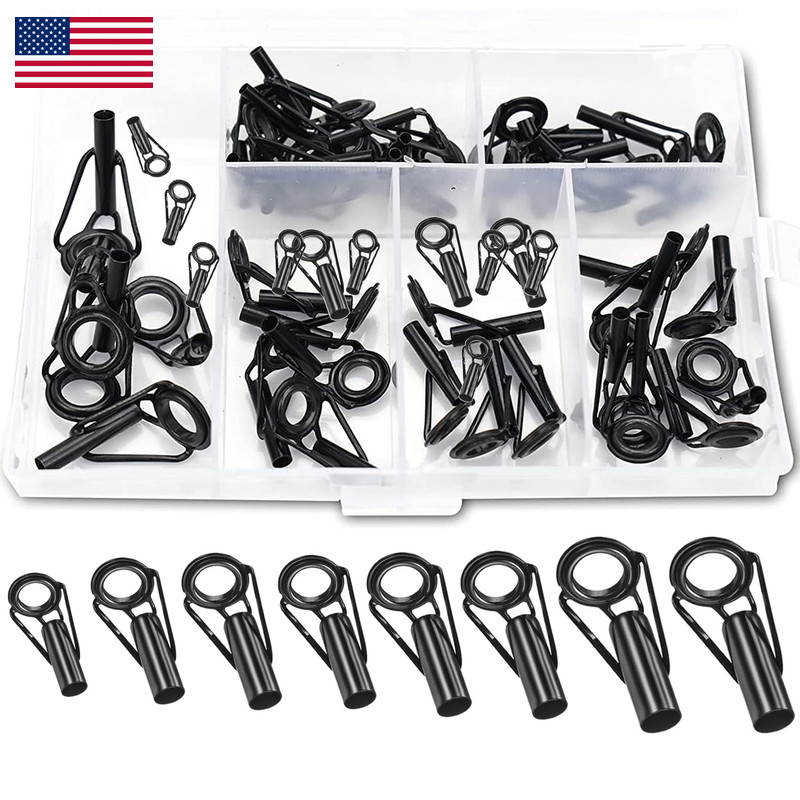 Zuihui 40 Pcs Fishing Rod Tip Repair Kit Rod Tip Repair Replacement Kit
