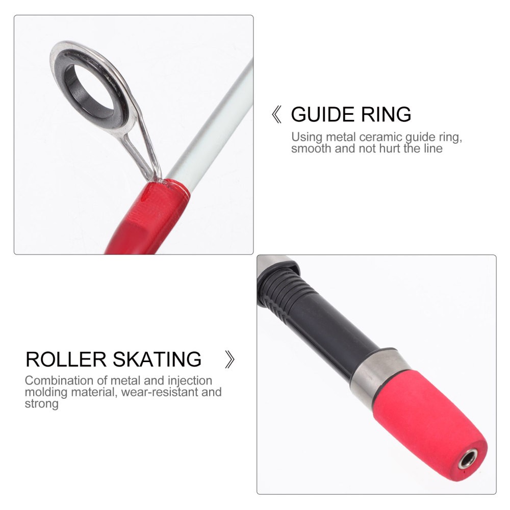 Mini Fishing Rod Ice Fishing Rod Small Sea Rod Raft Rod for Kids Child 60cm
