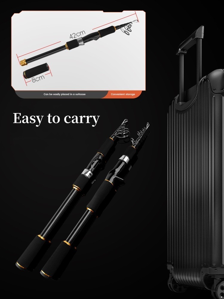 Telescopic Portable Fishing Rod 7ft 8ft 9ft Travel Pole Rock Fishing Rod Carp
