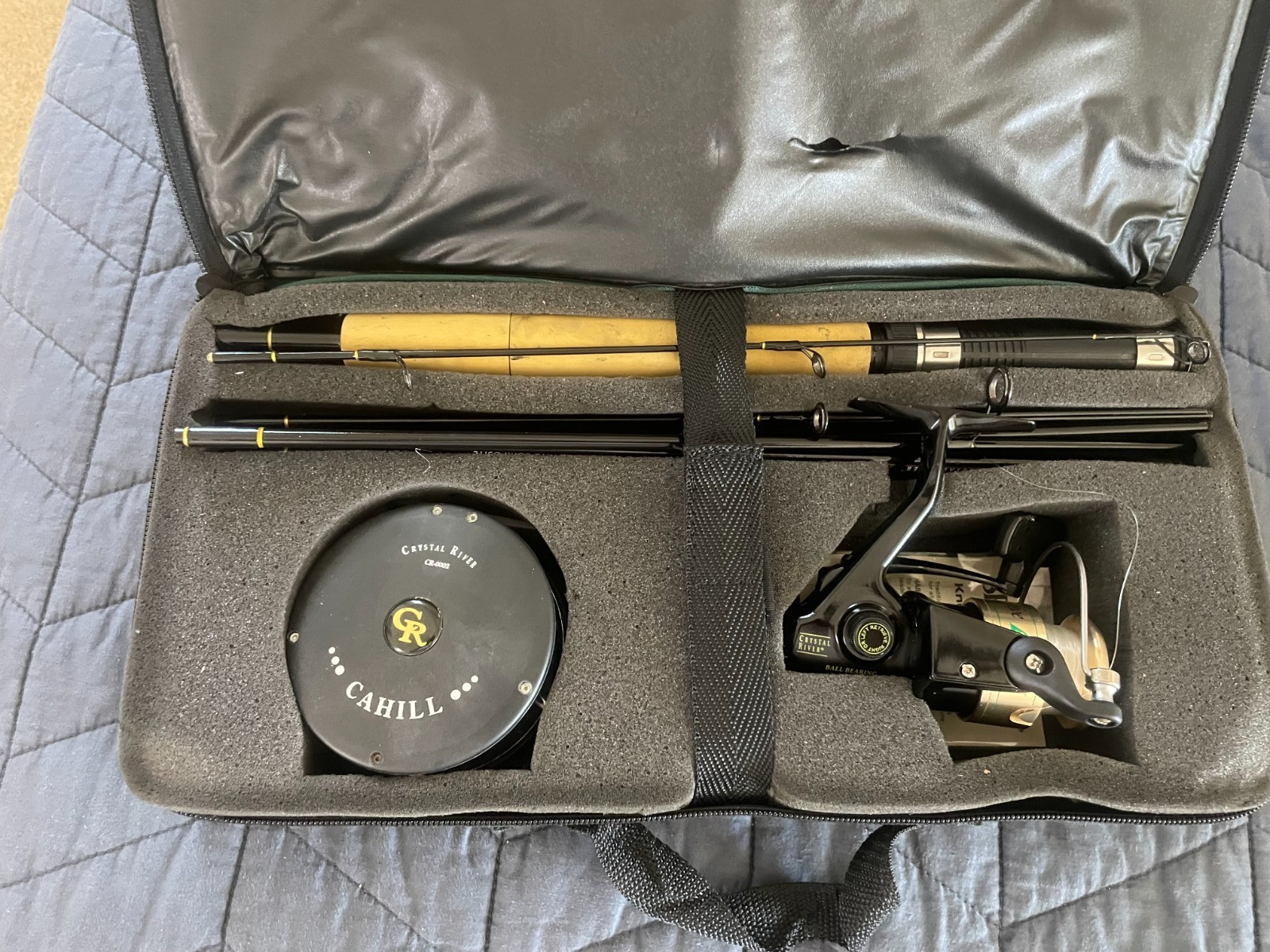 Crystal River CRE-77 Executive Travel Fly/Spin Rod Combo 520EP Reel Case