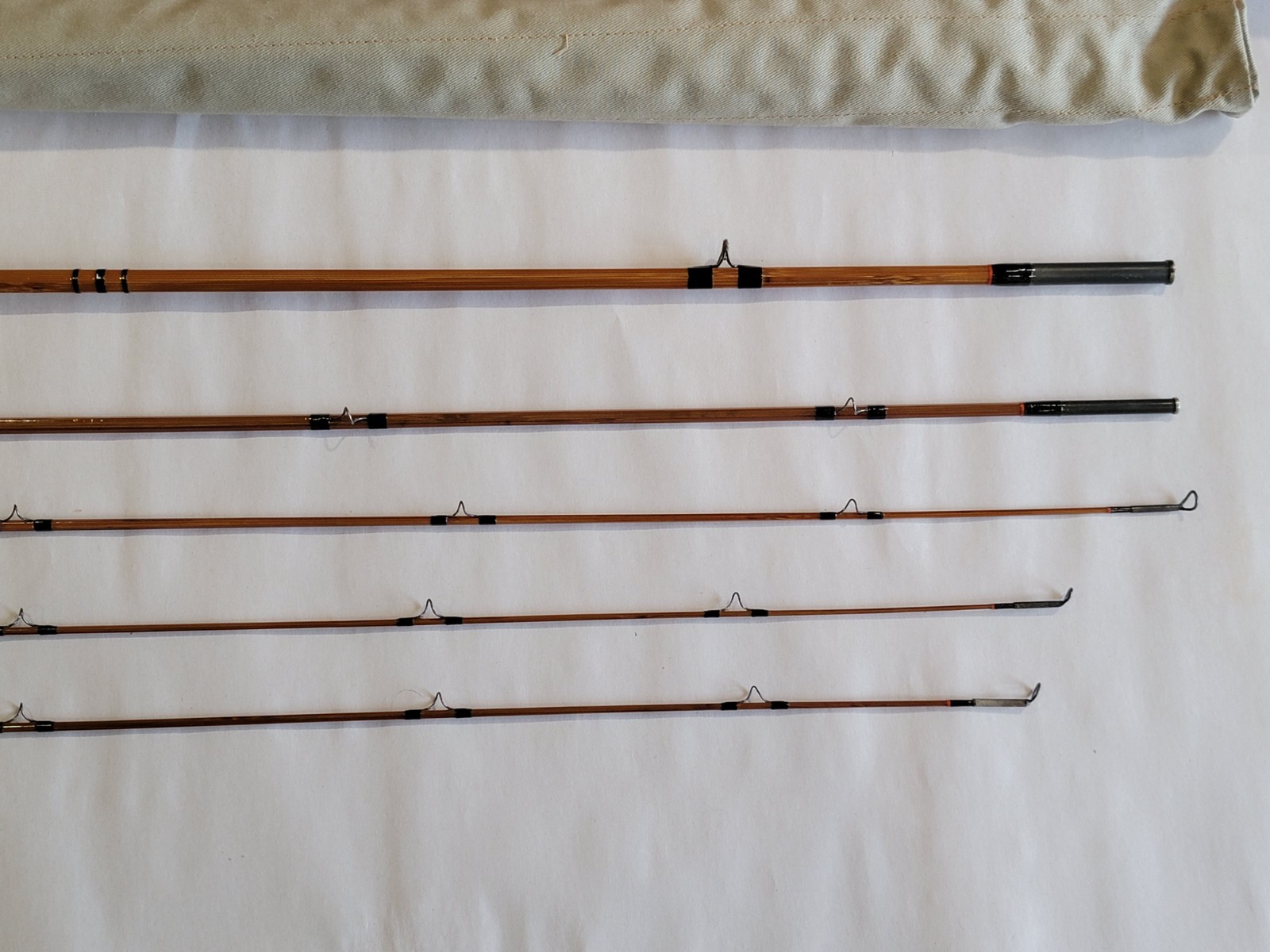 Heddon #17 “Black Beauty”, 7’6″, 3/3, 1 3/4F, 4/5wt Bamboo Fly Rod
