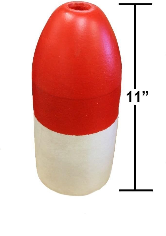 Compact Red and White Float – Perfect 5×11 Inch Marker for Fishing & Boating