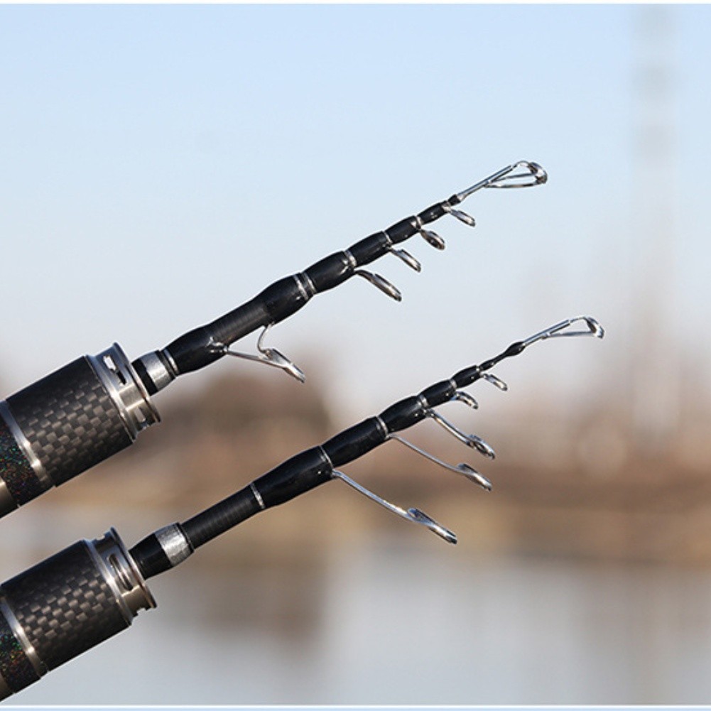 for ultra Short Carbon Fiber Telescopic Fishing Rod for Easy Transport and