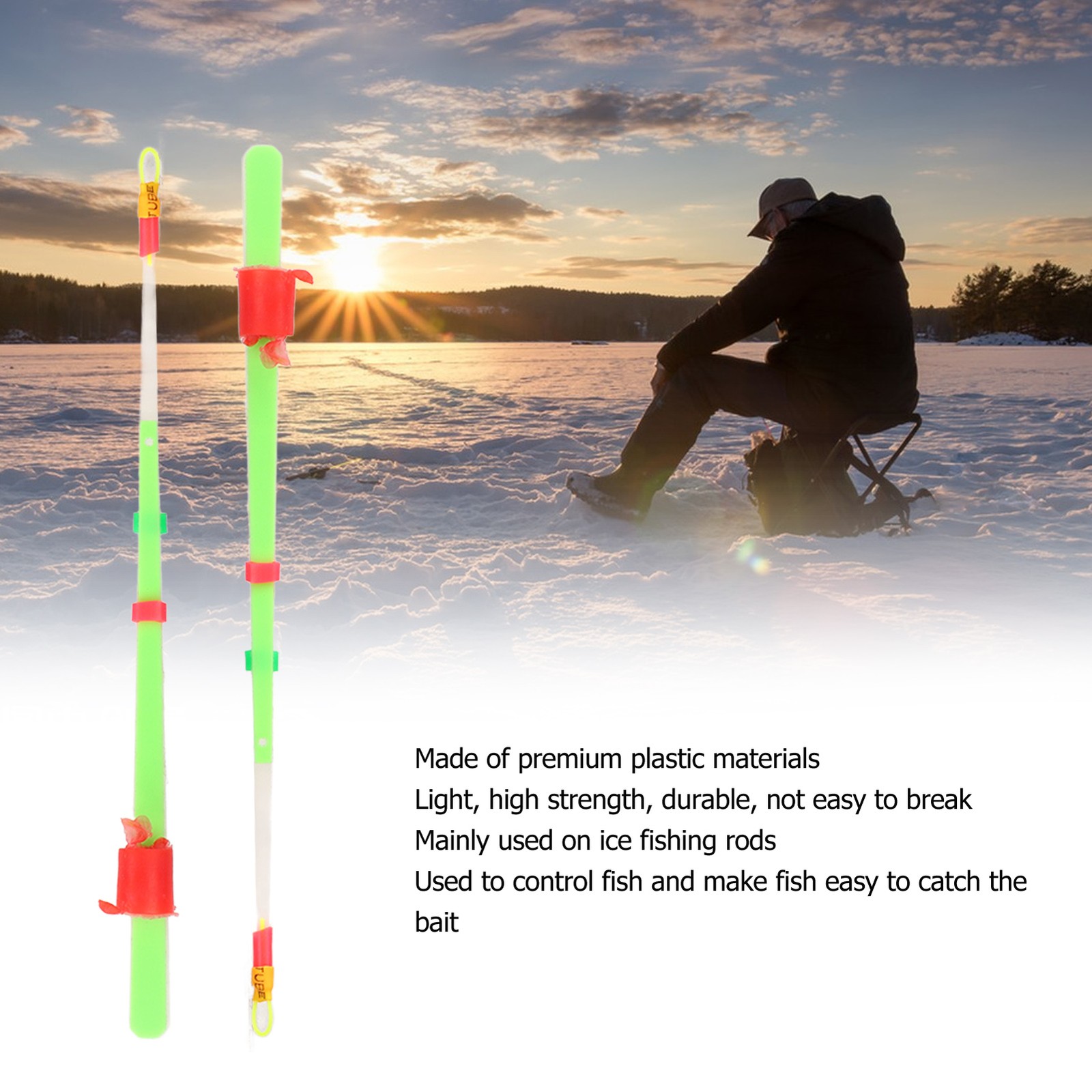 15 Pcs Ice Fishing Rod Tips Winter Pole Replacement Accessories