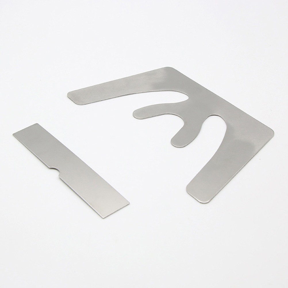 2 Pcs Stainless Steel Plate Fox Plane