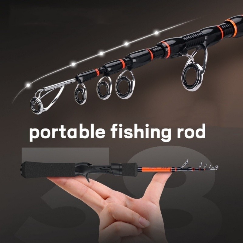 High Quality Fiber Spinning Casting Fishing Rod Telescopic Pole 1.5M 1.68M