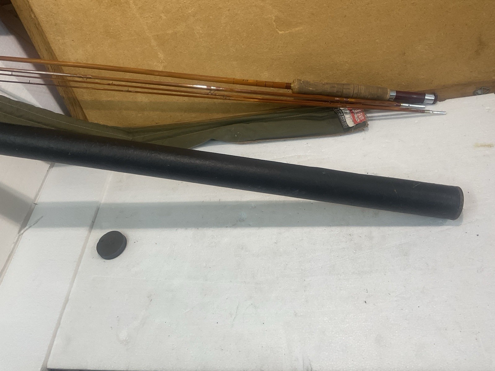 Vintage Southbend Bamboo 9’ Fly Rod # 47-9 3 Pc Set W/ Carrier Tube