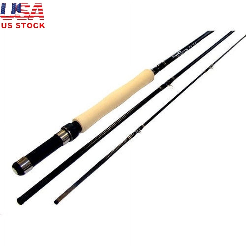 Silverstream 8ft Fly Fishing Rod 5/6wt Durable Trout Bass Panfish Heavy Action