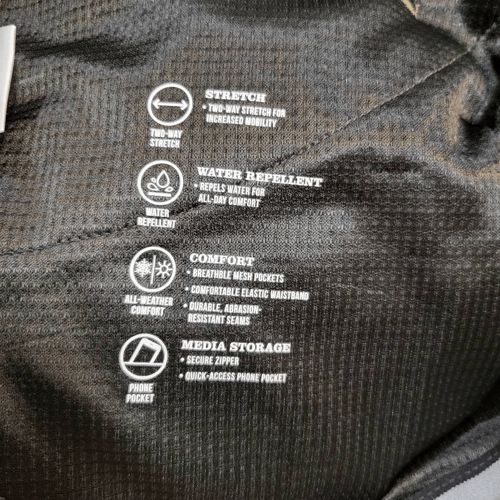 Orvis Mens Tech Pants Olive Green Nylon Water Repellent Zip Fly Size 38 x 34