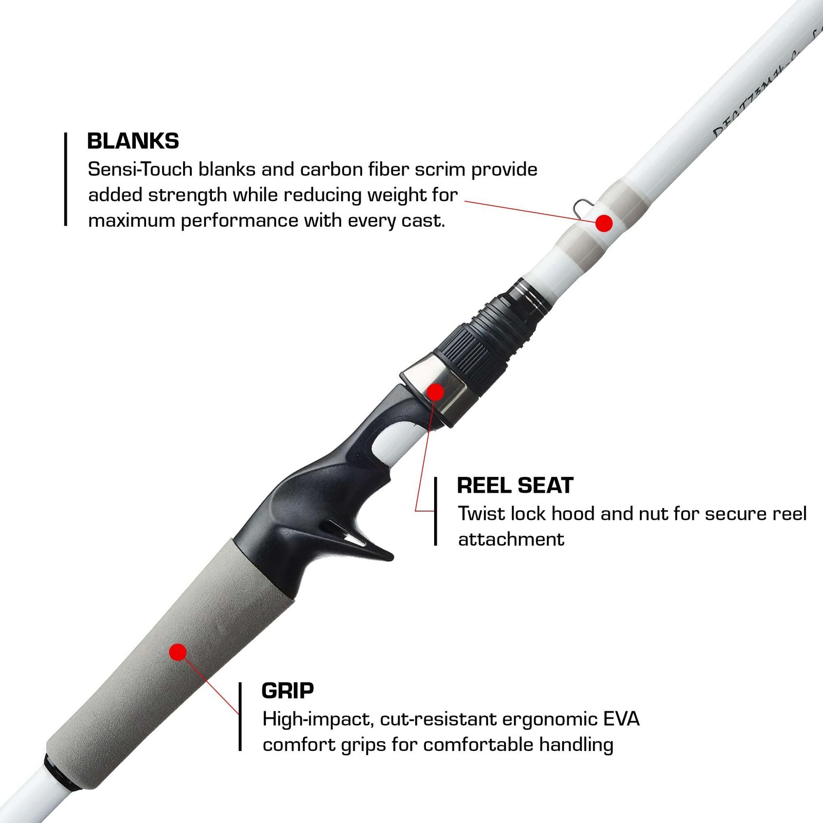 Duckett Fishing Ghost Ii 73 Medium Heavy Casting Rod Dfgt73Mh-C