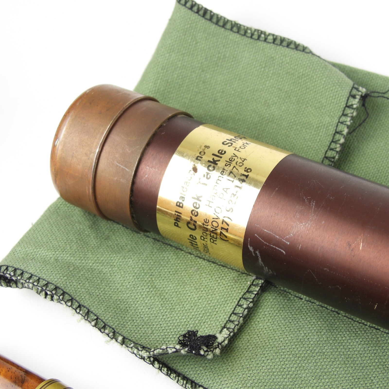 Phil Baldacchino Kettle Creek Tackle Bamboo Fly Rod. 7’ 6”. 4-5wt. W/ Tube.