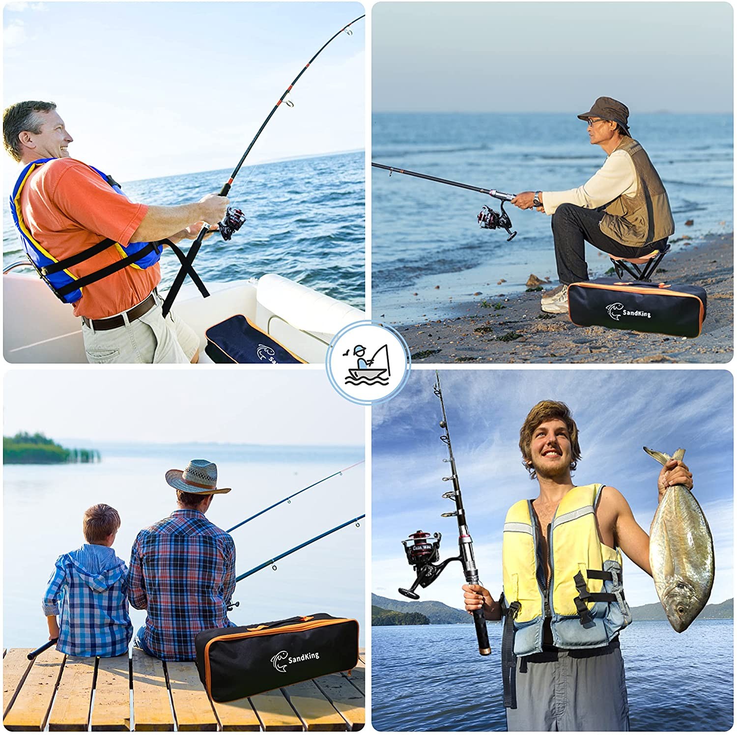 71” Telescopic Fishing Rod Pole Reel Combo Fishing Gear Set Fishing Accessories