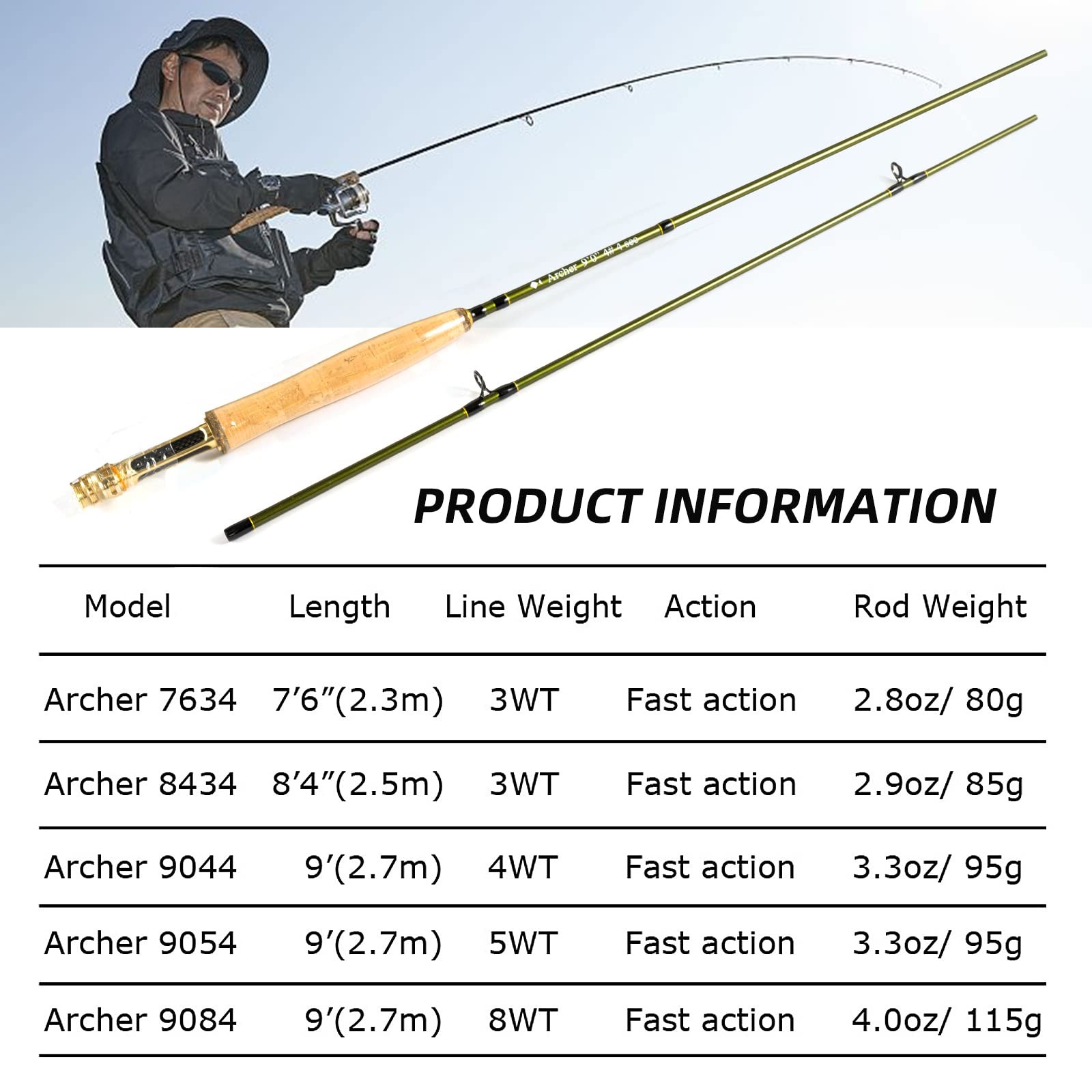 Angler Dream Anglerdream 9 4Wt Archer Fly Fishing Rod 4 Section Cordura Tube