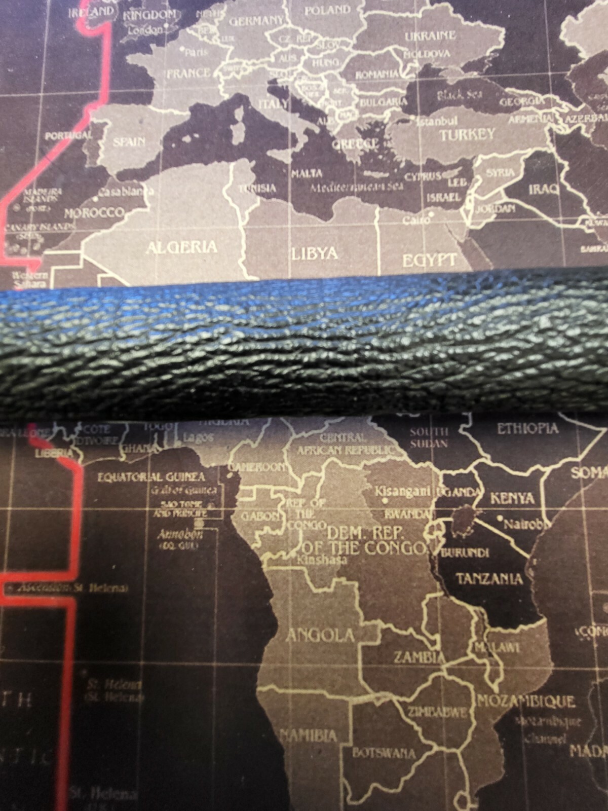 Custom Fishing Rod with Real Shark Skin Grips and Awesome Paint Job