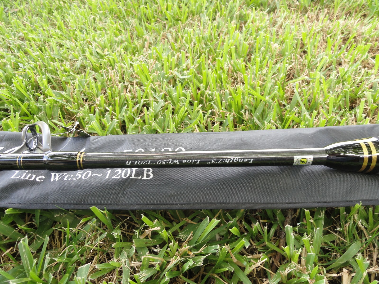 Jaws Big Game Stand-up Fishing Rail Rod 7’3″ 50~120lb W/COVER & FUJI HBSG Guides