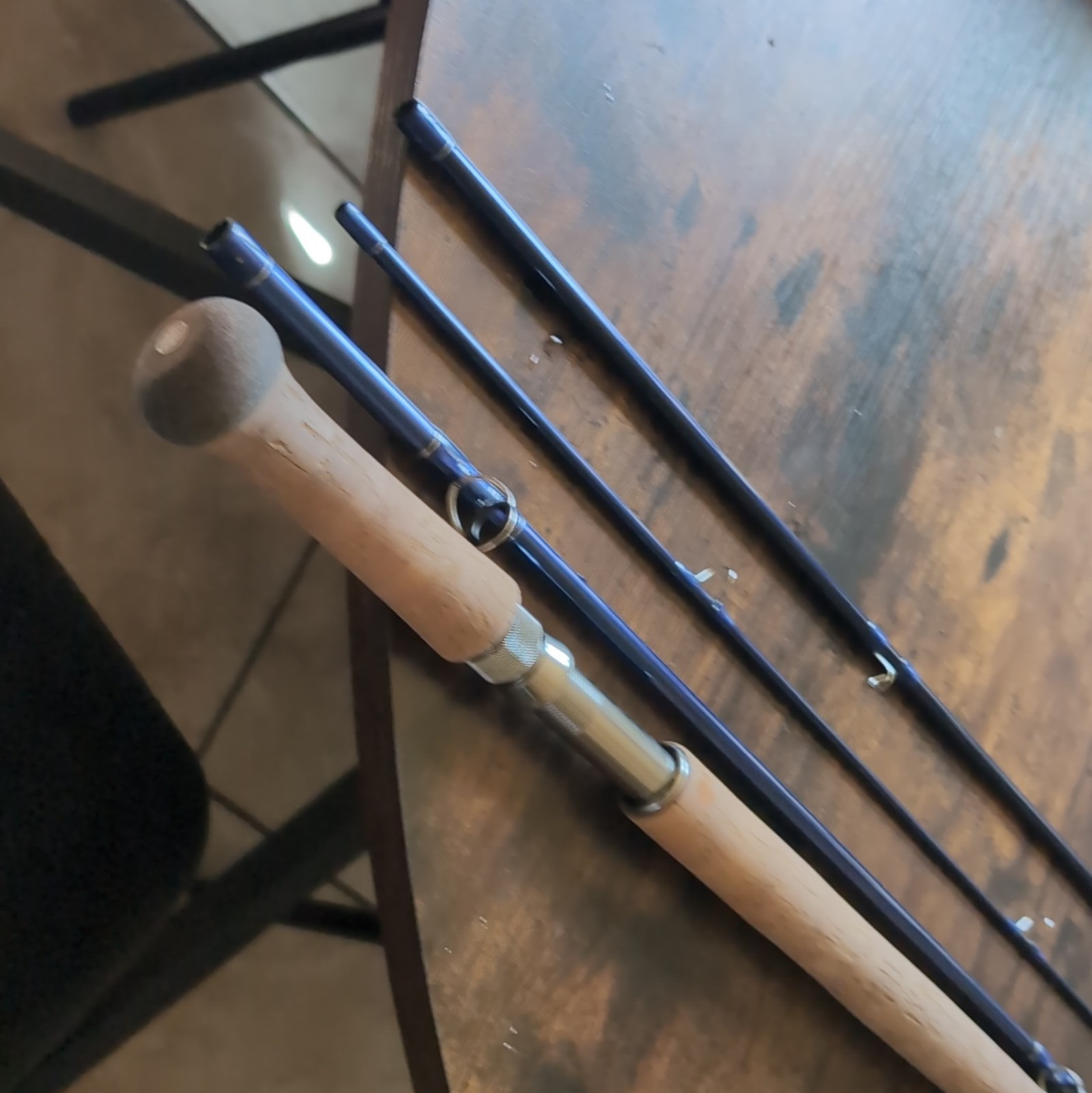 ECHO SWING 6126-4 12’6″ 6wt 4pc Graphite Fly Rod Blue Cork Handle