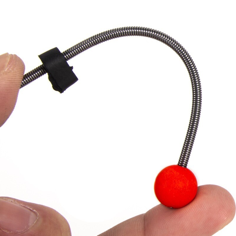 10PCS Red Ball Spring Rod Tips Ice Fishing Pole Spring Ball Tips 9/10/12cm