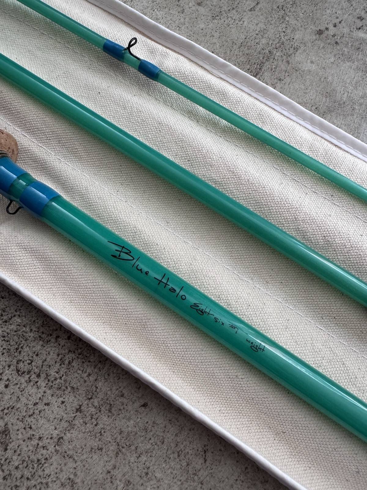 Blue Halo 8ft 6in 7wt 3pc Fiberglass Fly Rod Moderate Action