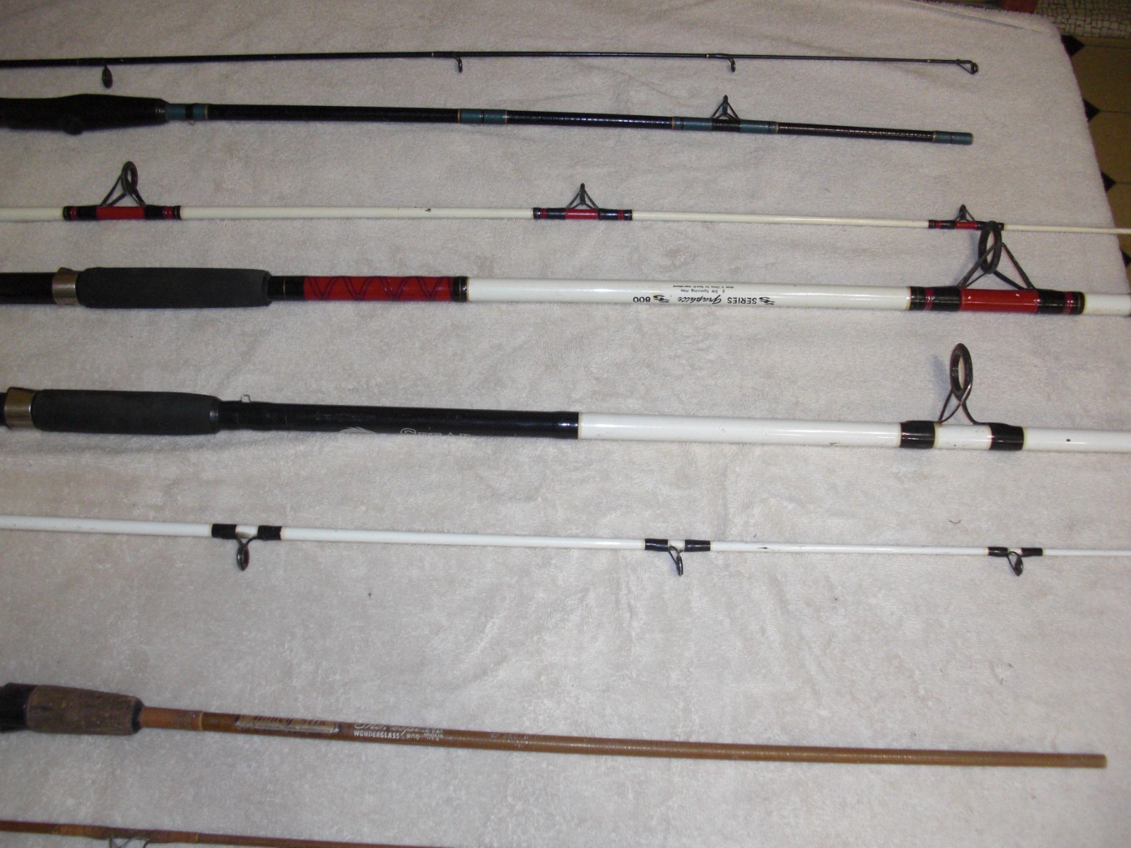 fishing poles—four used ones