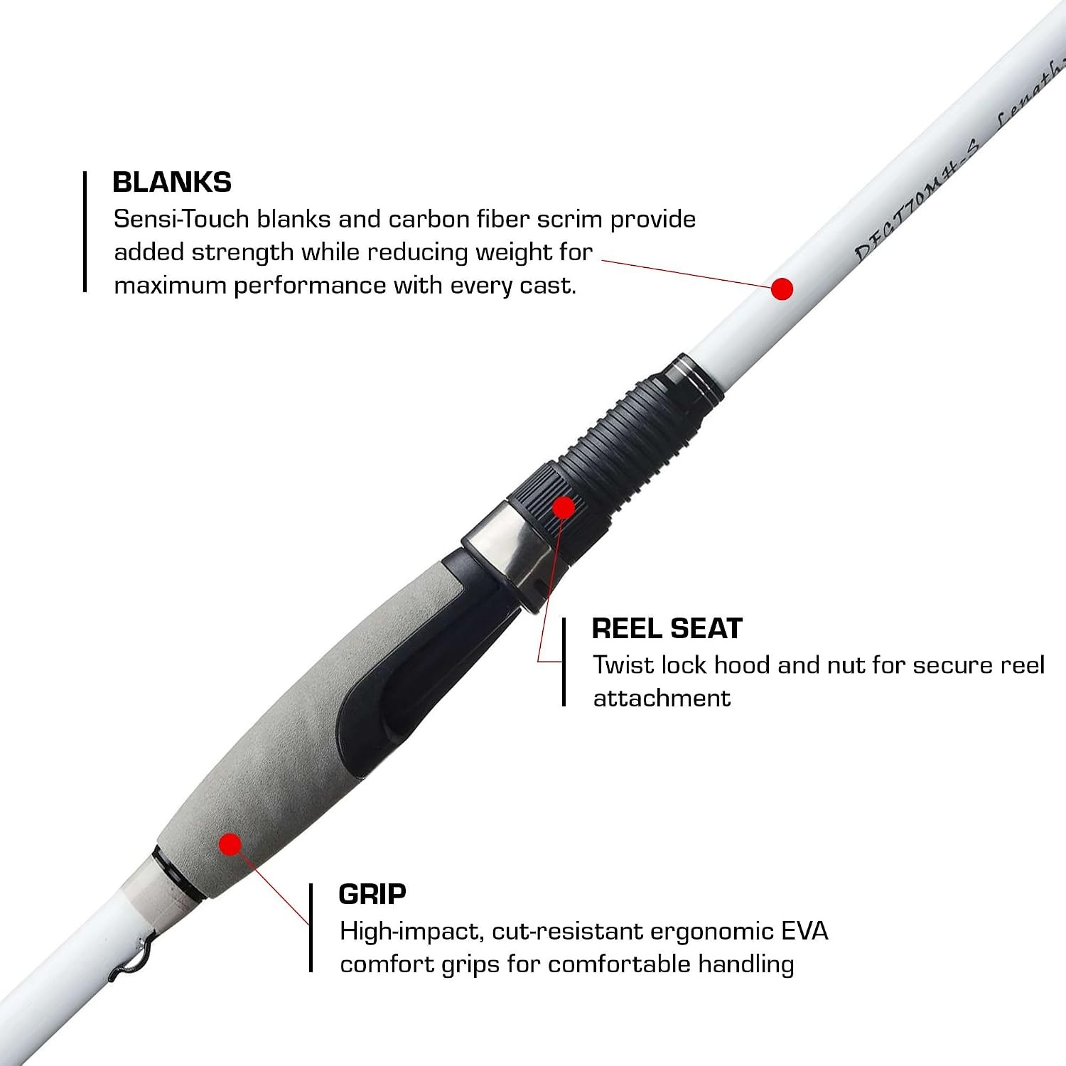 Ghost II Spinning & Casting Rods Lightweight Durable & Ultra-Sensitive