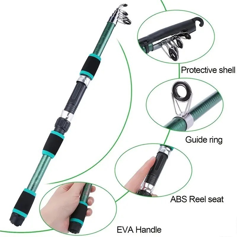1.8M Spinning Fishing Rod M Power Telescopic Rock Fishing Rod Carp Feeder Rod Su