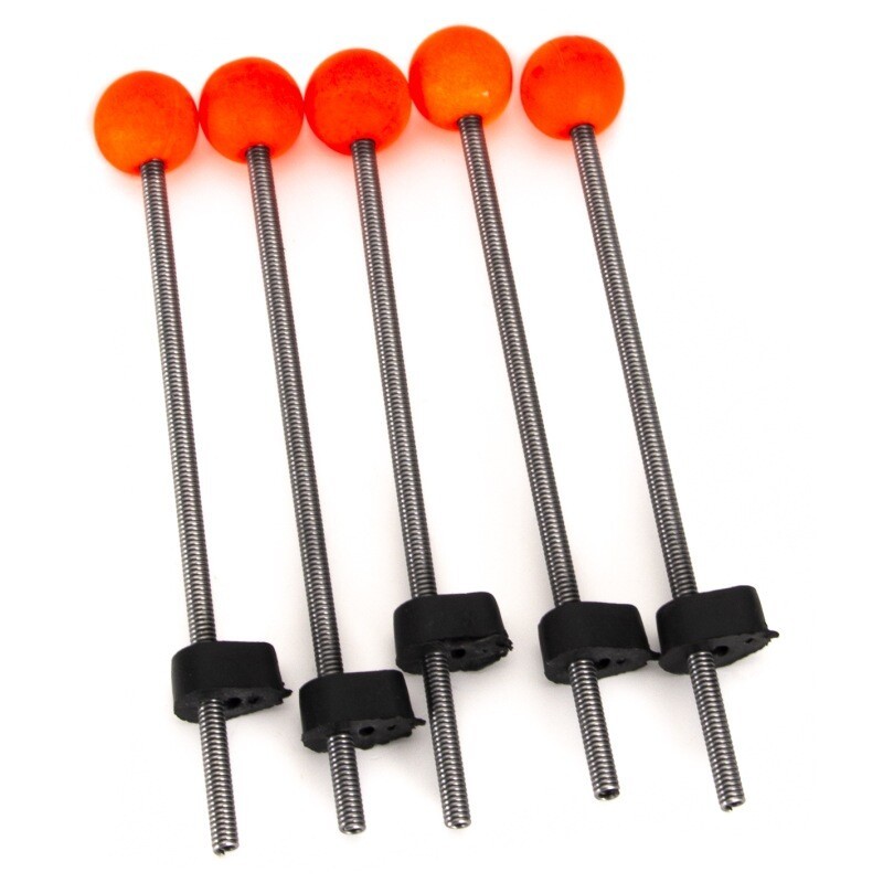 10PCS Red Ball Spring Rod Tips Ice Fishing Pole Spring Ball Tips 9/10/12cm