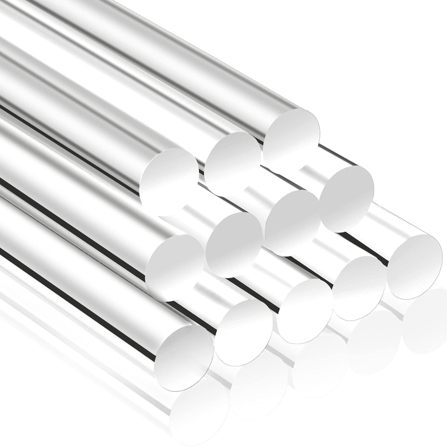 12 Acrylic Dowels – 10 Inch Clear Rods Perfect for Cakes & Stylish Decorations