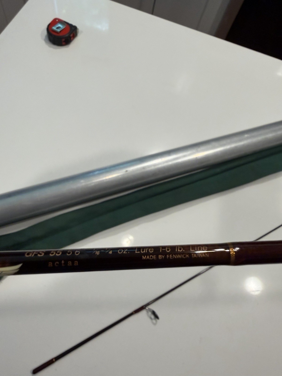 Rare Vintage Fenwick HMG Graphite GFS 55 Ultra-Light Spinning Rod MINT Sock Case