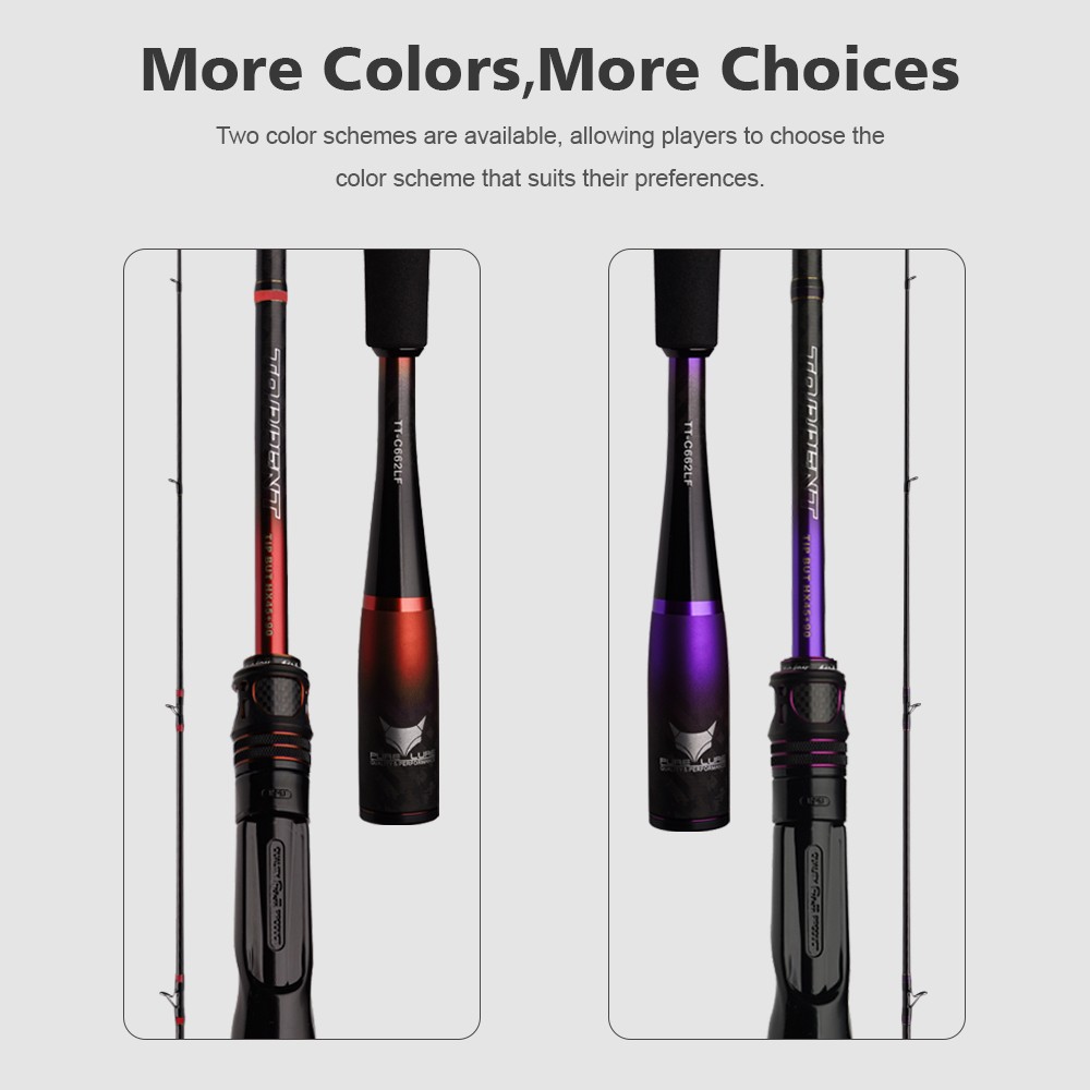PURELURE TORRENT Purple Universal Lure Fishing Rod Spinning Casting Lightweight