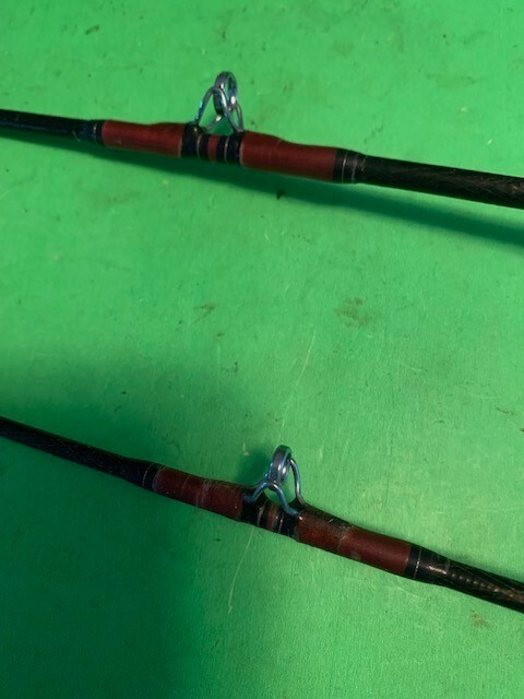 MATCHING PAIR OF 2 DAIWA SEALINE POWERLIFT 7 FOOT CONVENTIONAL FISHING RODS