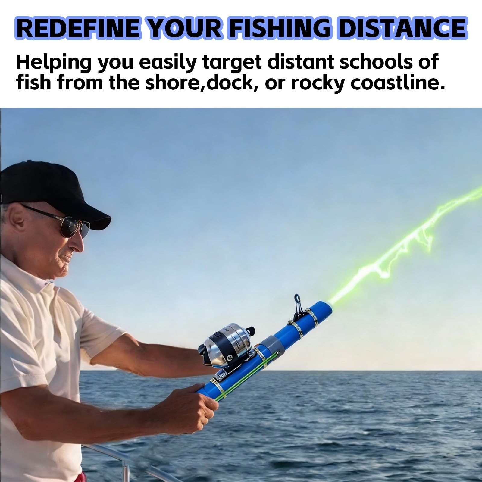 Kingkatch 2026 Upgraded Portable Fishing Catapult Rod Reel Durable Lightweight