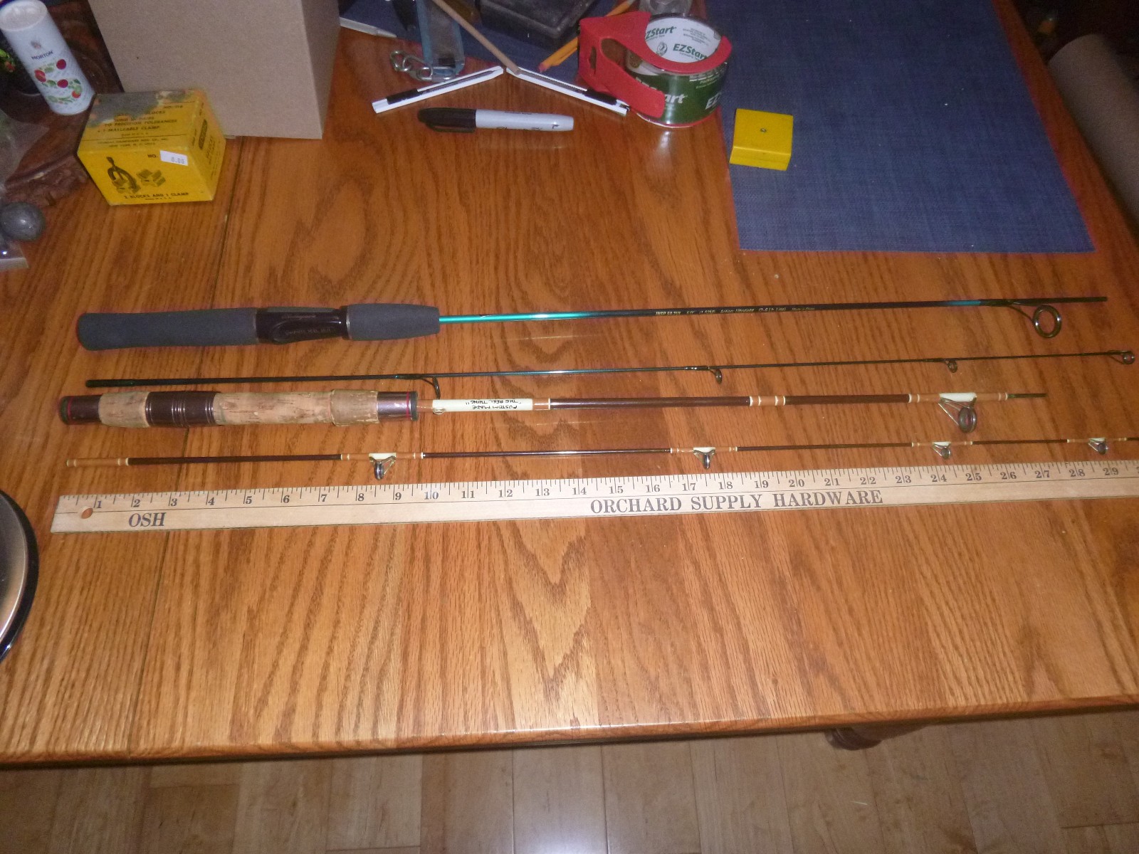 Shakespeare Intrepid Graphite Fishing Pole plus 1 to 6 lb custom pole