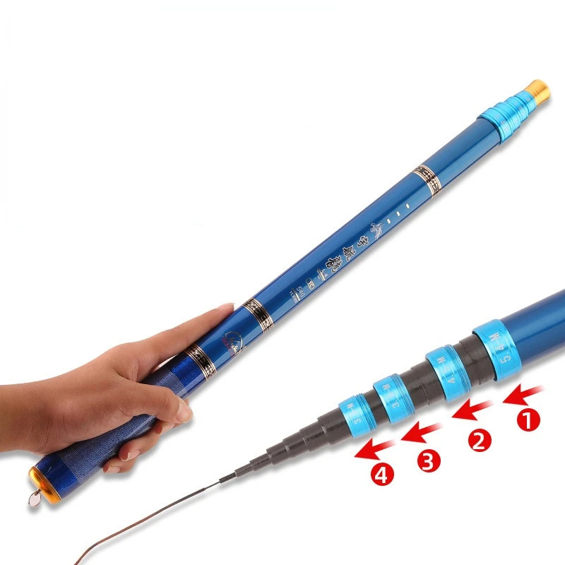 Ultra-light Carbon Fishing Rod Short Section Adjustable Stream Fishing Rod