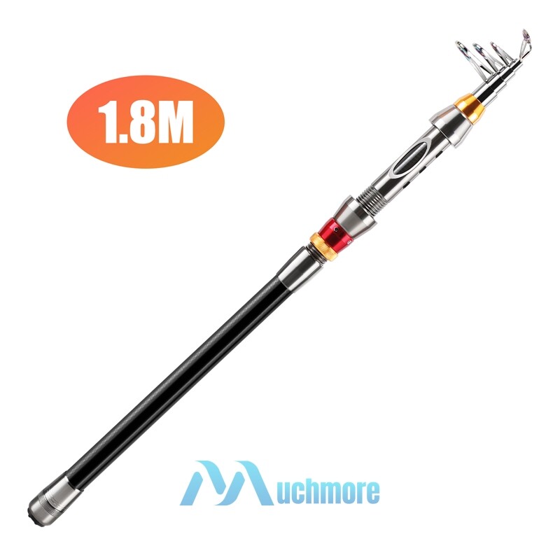 5 Sizes Carbon Fiber Telescopic Fishing Rod Sea Saltwater Portable Spinning Pole