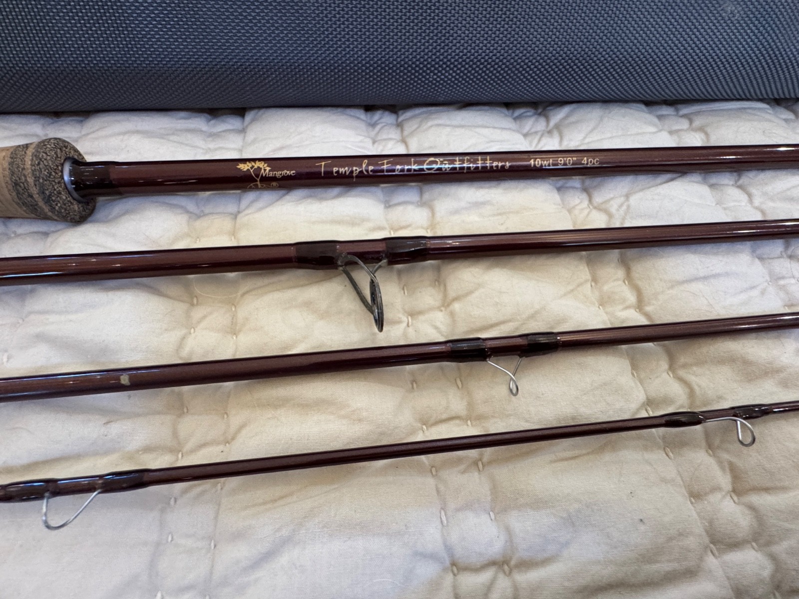 Temple Fork Mango Coast, 9-foot, 10-weight, 4-piece Fly Rod. Excellent.
