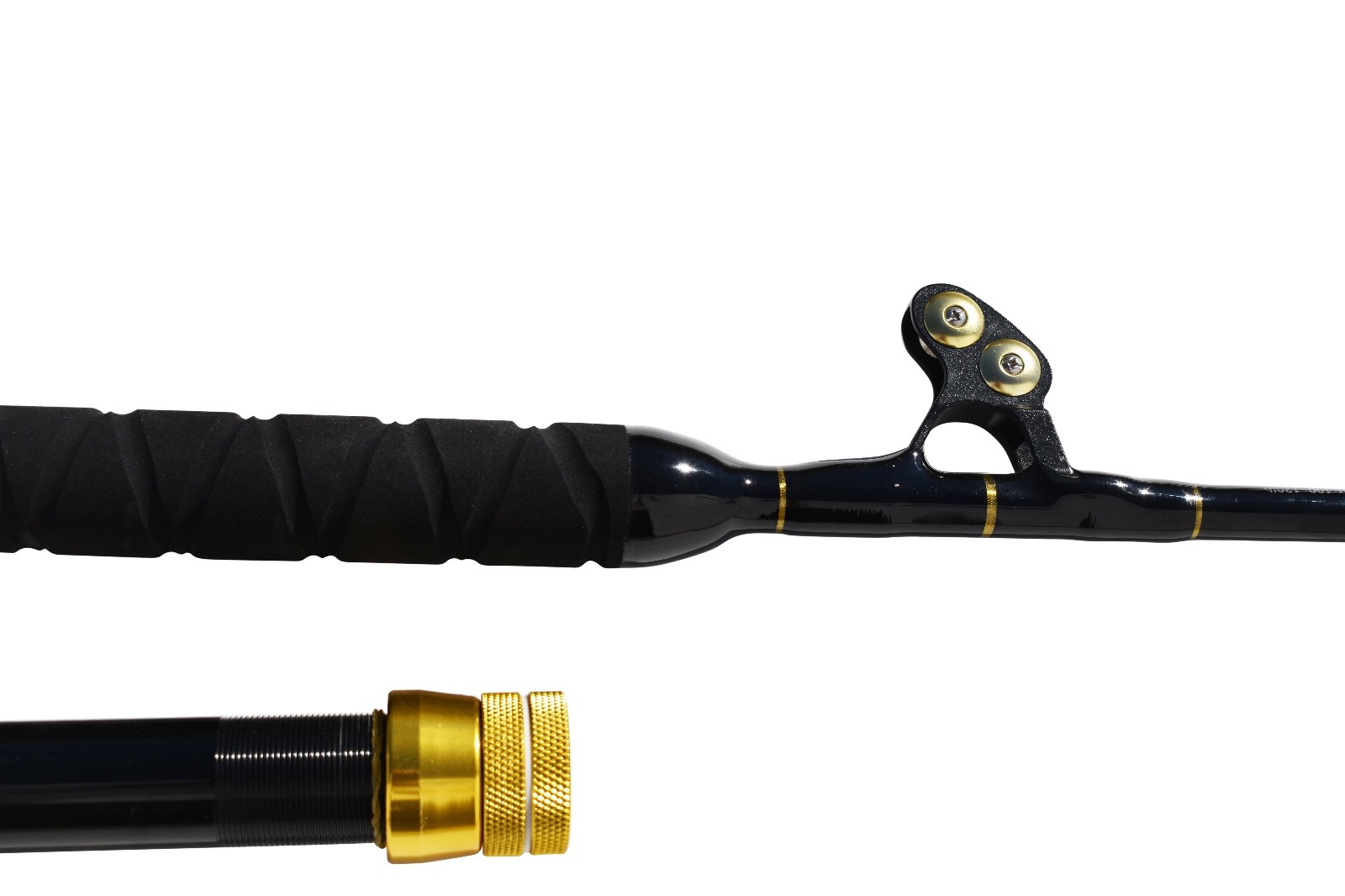100-120 lb. 3pc Saltwater Fishing Rod – Roller Tip – Deep Drop Trolling