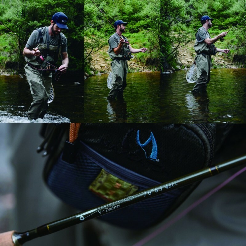 V-Feather Fly Fishing Rod Small Stream 6ft 7ft6 1/2/3WT IM10 Carbon Fiber