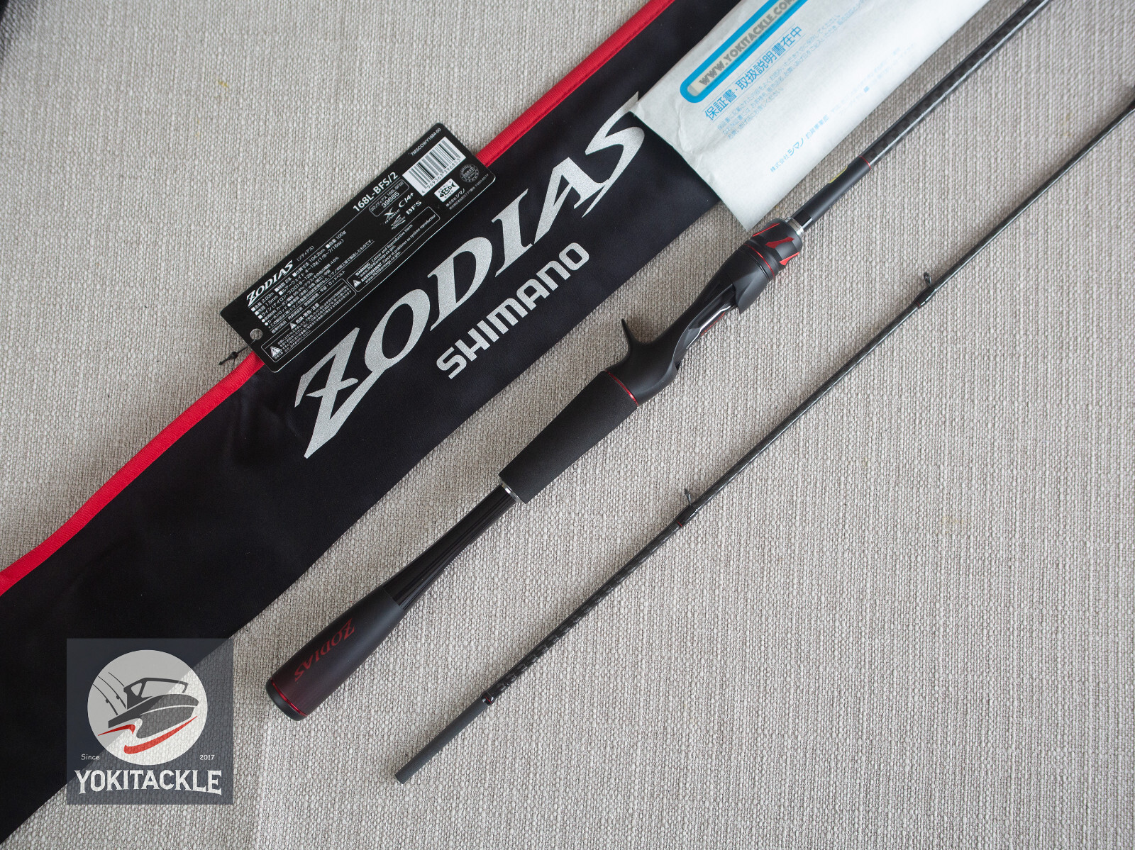 Shimano 20 Zodias 168L-BFS/2 Baitcasting Rod for Bass