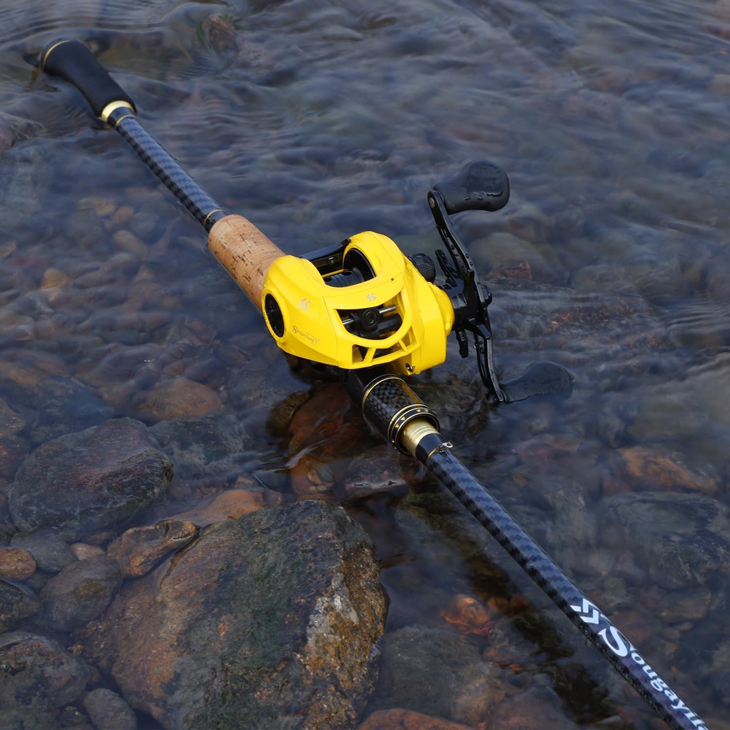 Fishing Rod 24-Ton Carbon&Glass Fiber Composite Spinning & Casting Rod 2 Piece