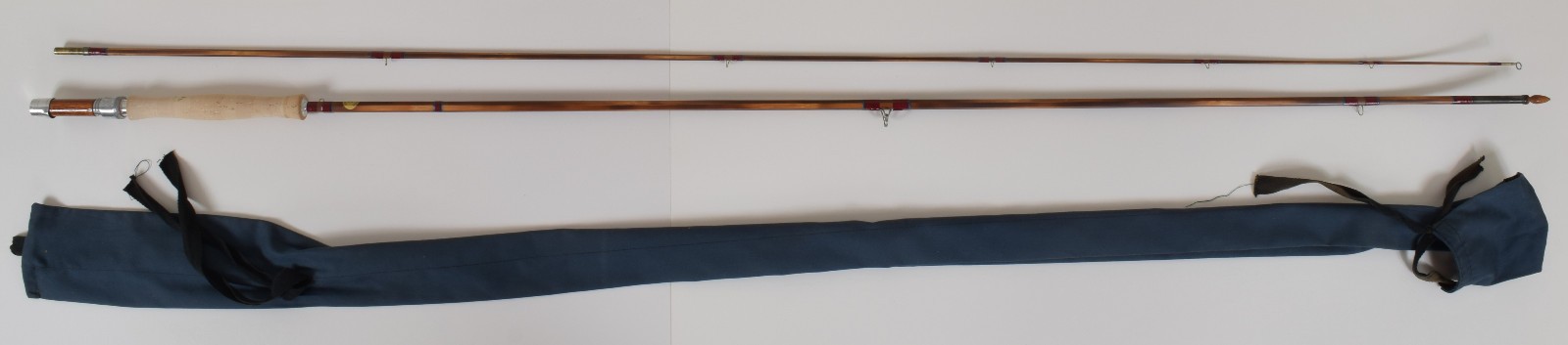 Partridge Split Cane 9 1/2 ft 8 weight F275 Fly Fishing Rod Excellent